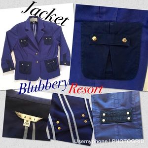 Cabi blueberry resort canvas jacket sz 12 military